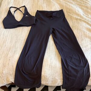 Oner Active Set: Unified Wrap Flares and Micro Bralette in True Blue, worn once